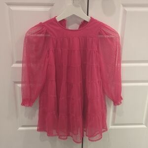 Adorable Pink Layered Kids Dress